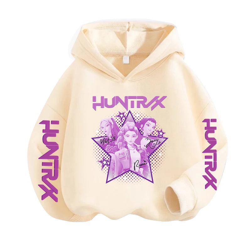 Hoodie Enfant Kawaii K-Pop Demon Hunters – Sweat Harajuku Unisexe | Tigre Cartoon 2026