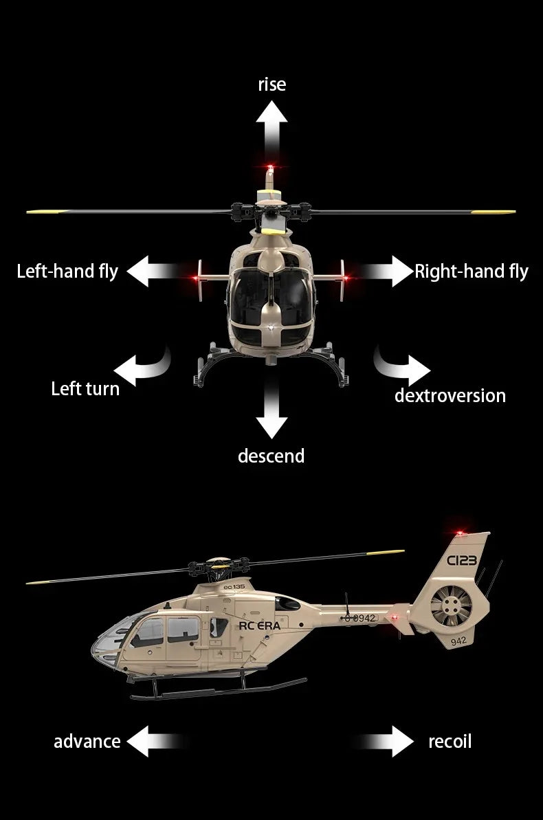 Hélicoptère RC Professionnel – Avion Télécommandé Rechargeable | Vol Stable, Décollage 1-Clic, Jouet Enfant & Adulte RC C123/C189