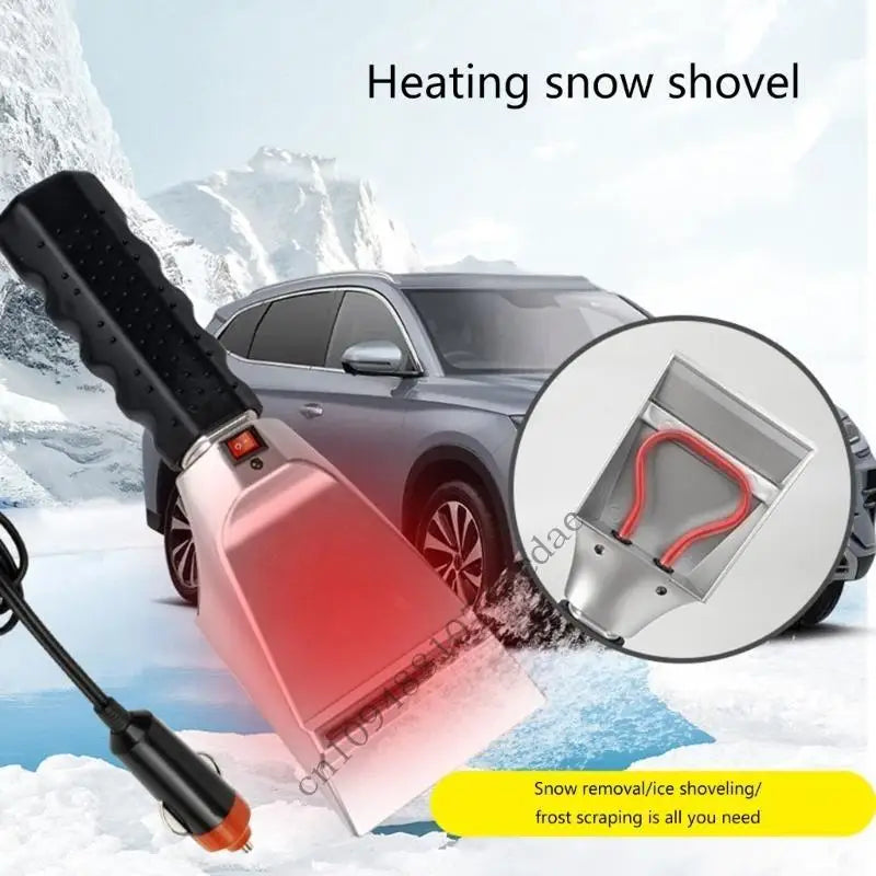 Raclette Dégivrante Électrique 12V – Grattoir Chauffant pour Pare-Brise | Outil Anti-Glace Universel Hiver