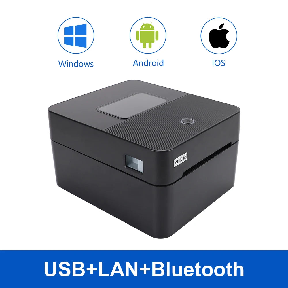 Imprimante Thermique 4x6 – Imprimante d’Étiquettes d’Expédition USB/WiFi/BT | Impression Rapide pour Colis & Codes-Barres