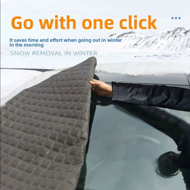 Pare-neige d'hiver pour pare-brise de voiture, protection solaire, antigel, anti-givre, housse de pare-brise avant