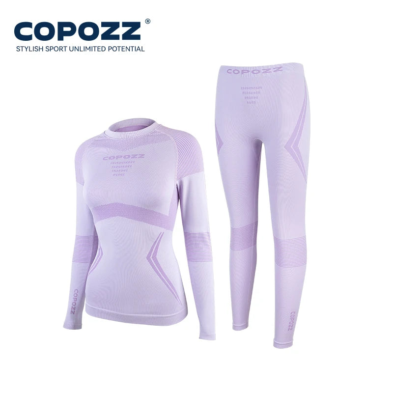 Ensemble Thermique Ski Unisexe COPozz – Sous-vêtements Chauds, Respirants & Séchage Rapide | Haut + Pantalon Hiver Outdoor