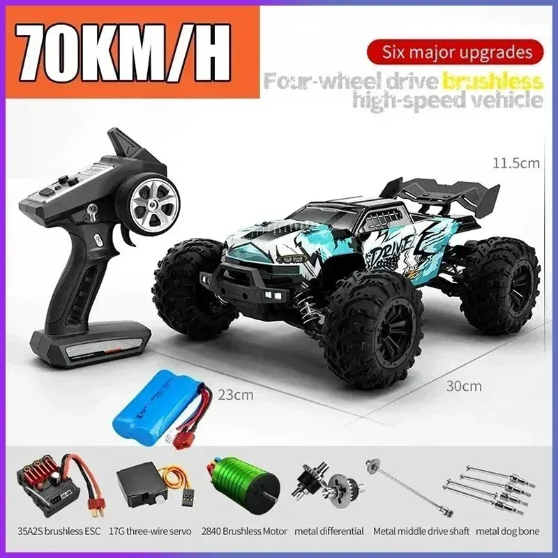 Voiture RC Brushless 4WD 1:16 – Haute Vitesse 70 km/h, Télécommande Longue Portée, Modèle Racing Tout-Terrain | SCY 16101/16102/16103 PRO
