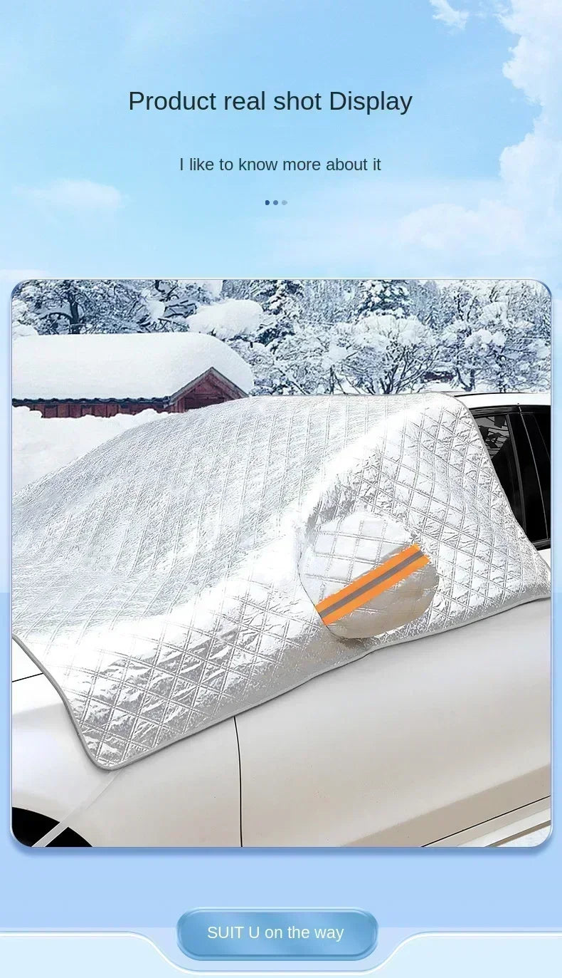 Pare-neige d'hiver pour pare-brise de voiture, protection solaire, antigel, anti-givre, housse de pare-brise avant
