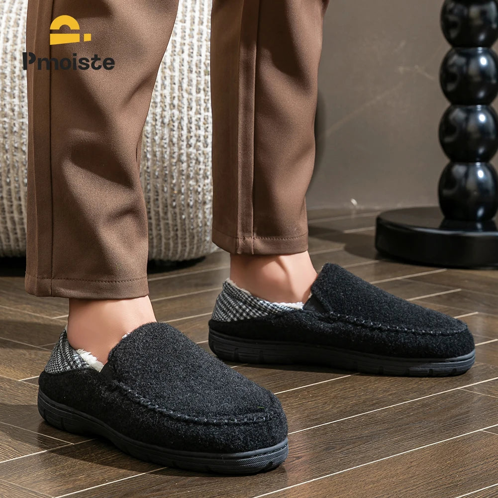 Pantoufles Hiver Homme Ultra Confort | Semelle TPR Antidérapante | Intérieur Doux & Mousse Mémoire | Chaussons Chauds Maison