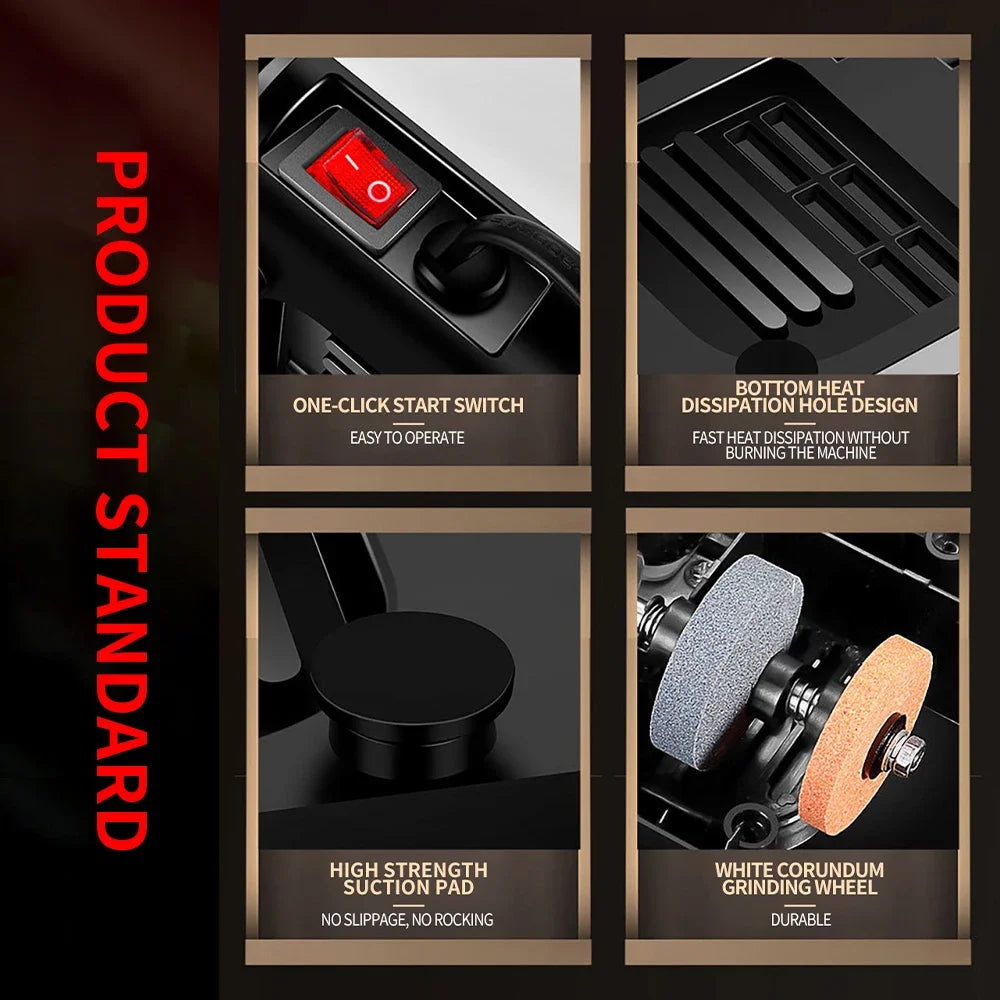 Aiguiseur de Couteaux Électrique – Affûteur Multi-Fonctions Automatique | Pour Couteaux, Ciseaux & Tournevis