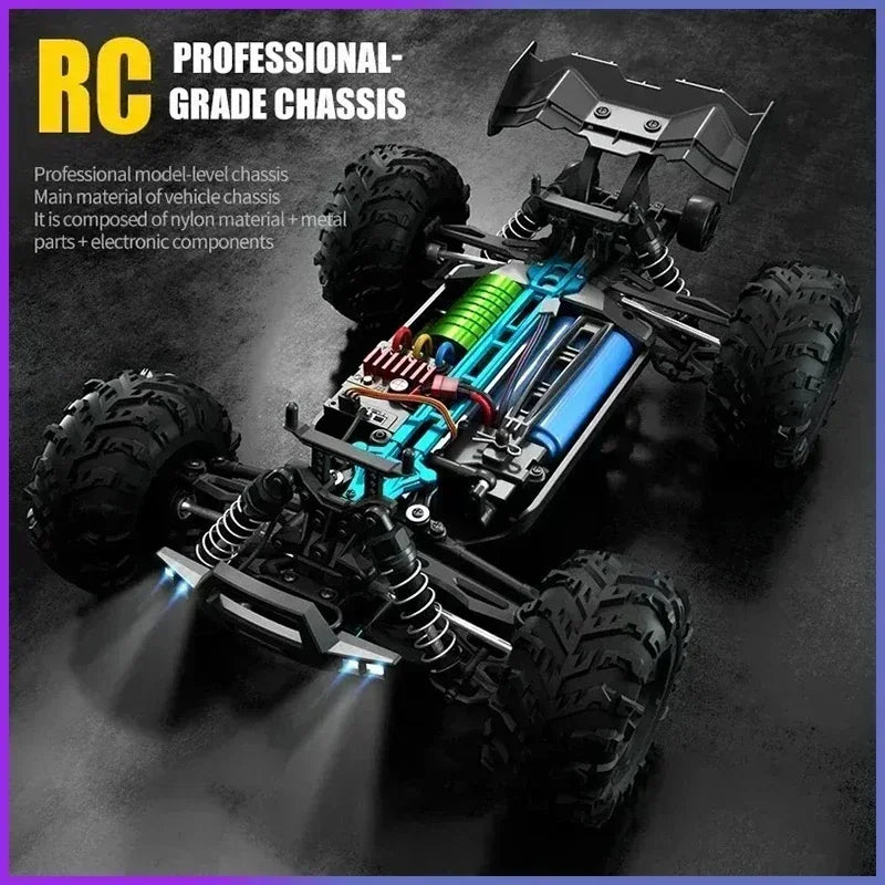 Voiture RC Brushless 4WD 1:16 – Haute Vitesse 70 km/h, Télécommande Longue Portée, Modèle Racing Tout-Terrain | SCY 16101/16102/16103 PRO