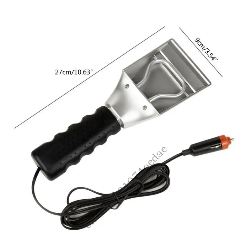 Raclette Dégivrante Électrique 12V – Grattoir Chauffant pour Pare-Brise | Outil Anti-Glace Universel Hiver