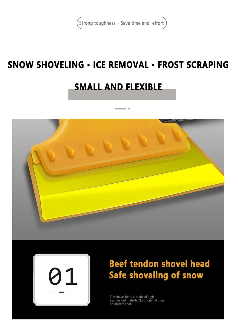 Outil Hiver 2-en-1 pour Voiture – Pelle à Neige + Brosse Antigivre | Compact, Flexible & Sécuritaire