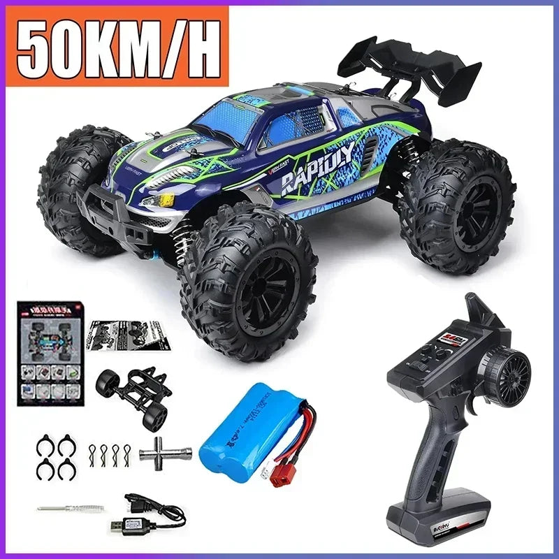 Voiture RC Brushless 4WD 1:16 – Haute Vitesse 70 km/h, Télécommande Longue Portée, Modèle Racing Tout-Terrain | SCY 16101/16102/16103 PRO