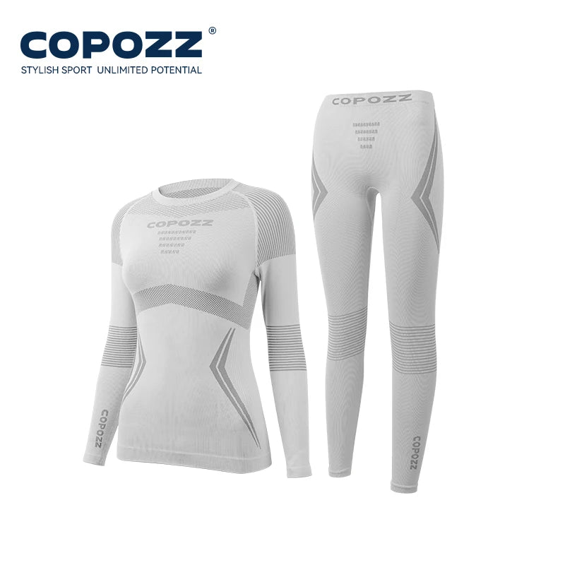 Ensemble Thermique Ski Unisexe COPozz – Sous-vêtements Chauds, Respirants & Séchage Rapide | Haut + Pantalon Hiver Outdoor