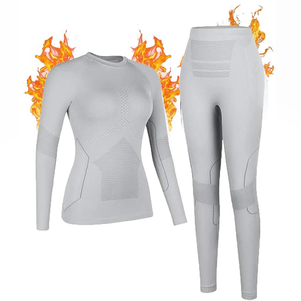Anfilia Ensemble Thermique Ski Femme – Sous-vêtements Chauds Respirants, Séchage Rapide & Sans Coutures | Haut + Pantalon Hiver