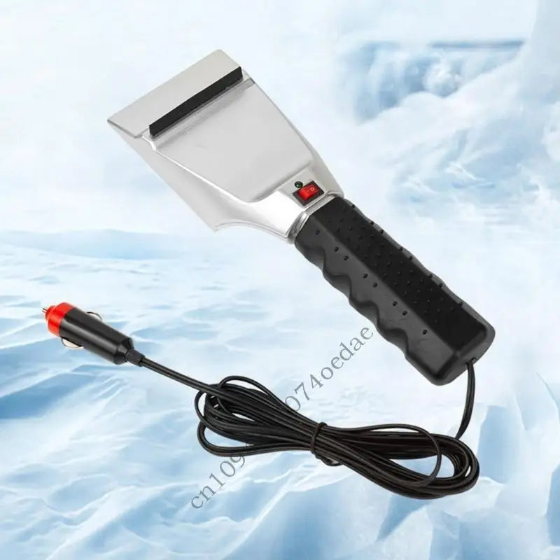 Raclette Dégivrante Électrique 12V – Grattoir Chauffant pour Pare-Brise | Outil Anti-Glace Universel Hiver
