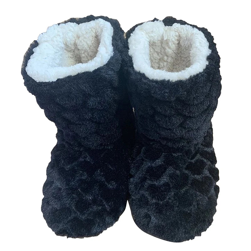 Chaussons Hiver Tube Haut Ultra Chauds | Antidérapants & Doux Intérieur Peluche | Pantoufles Maison Unisex