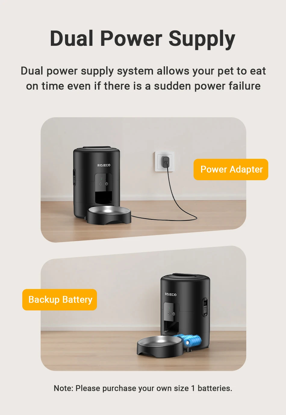 Distributeur Automatique Intelligent pour Animaux 2L – WiFi App Control | Gamelle Connectée pour Chats & Chiens, Programmable & Anti-Bourrage