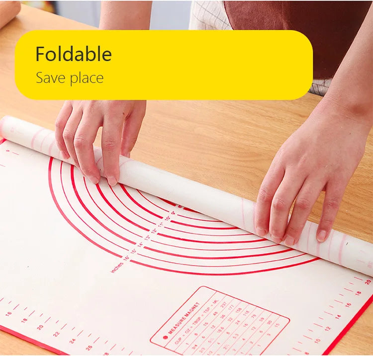 Tapis de Pétrissage en Silicone – Tapis Antiadhésif pour Pâte, Pizza, Pain & Pâtisserie | Résistant à la Chaleur & Réutilisable