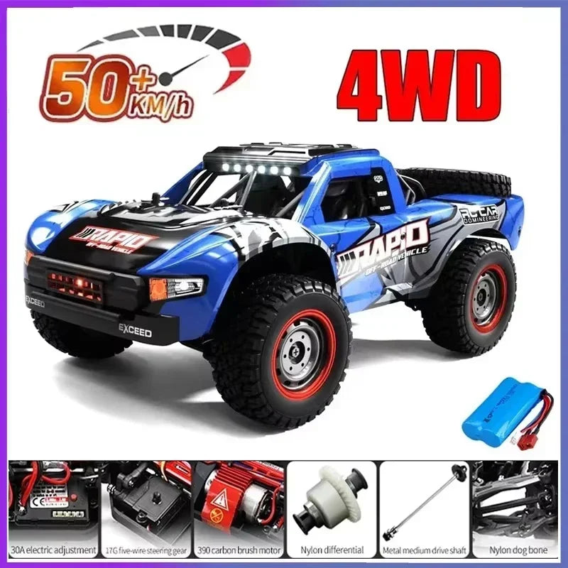 Voiture RC Brushless 4WD 1:16 – Haute Vitesse 70 km/h, Télécommande Longue Portée, Modèle Racing Tout-Terrain | SCY 16101/16102/16103 PRO