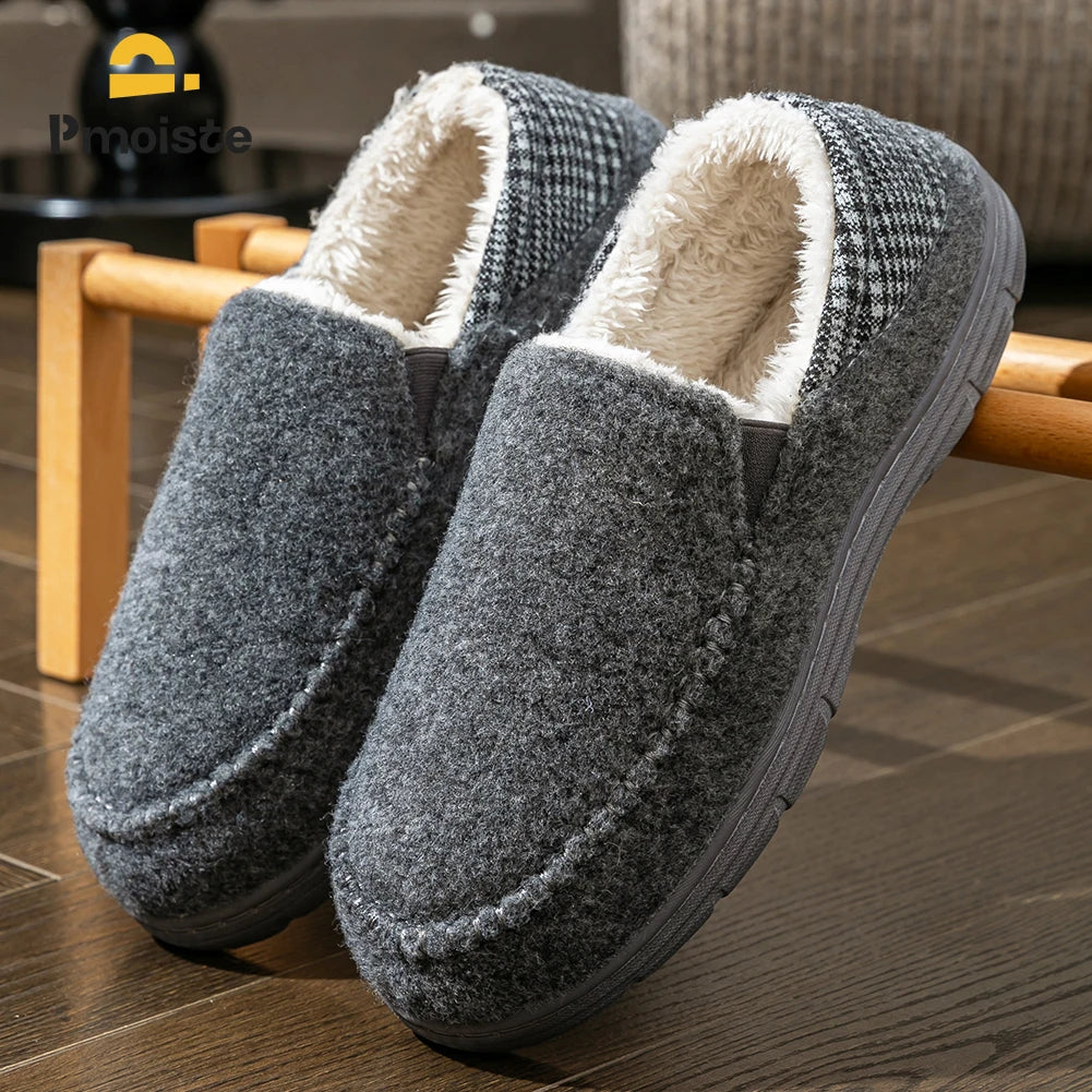 Pantoufles Hiver Homme Ultra Confort | Semelle TPR Antidérapante | Intérieur Doux & Mousse Mémoire | Chaussons Chauds Maison