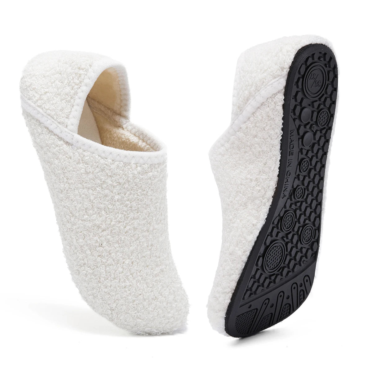 Chaussons D’Hiver Doux en Coton – Antidérapants, Chauds & Confortables | Pantoufles Maison Unisexes