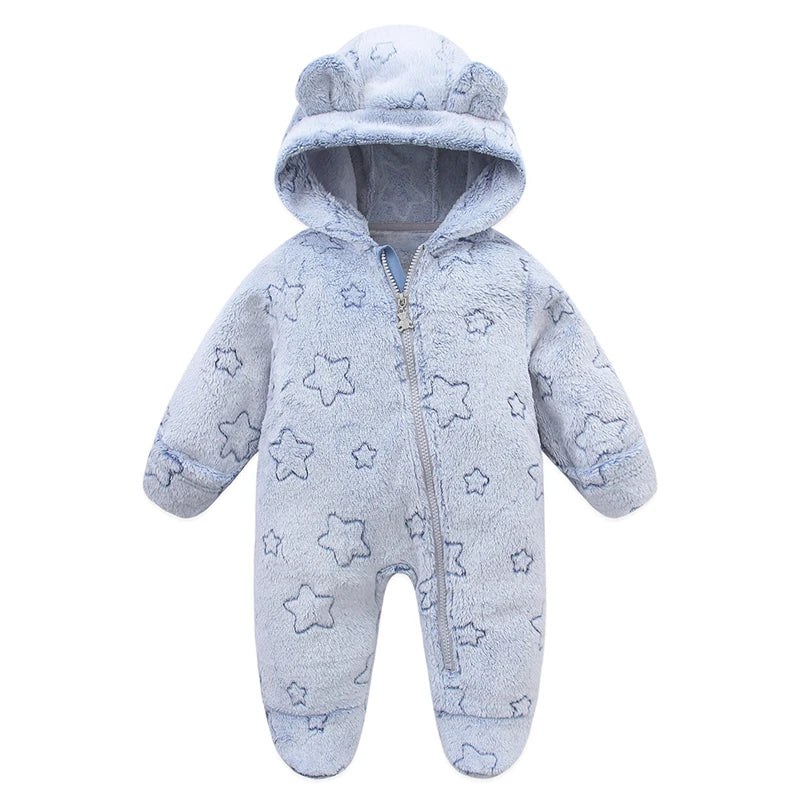 Combinaison Hiver Bébé – Pilote Chaud en Flanelle pour Garçon & Fille (0–12 Mois)