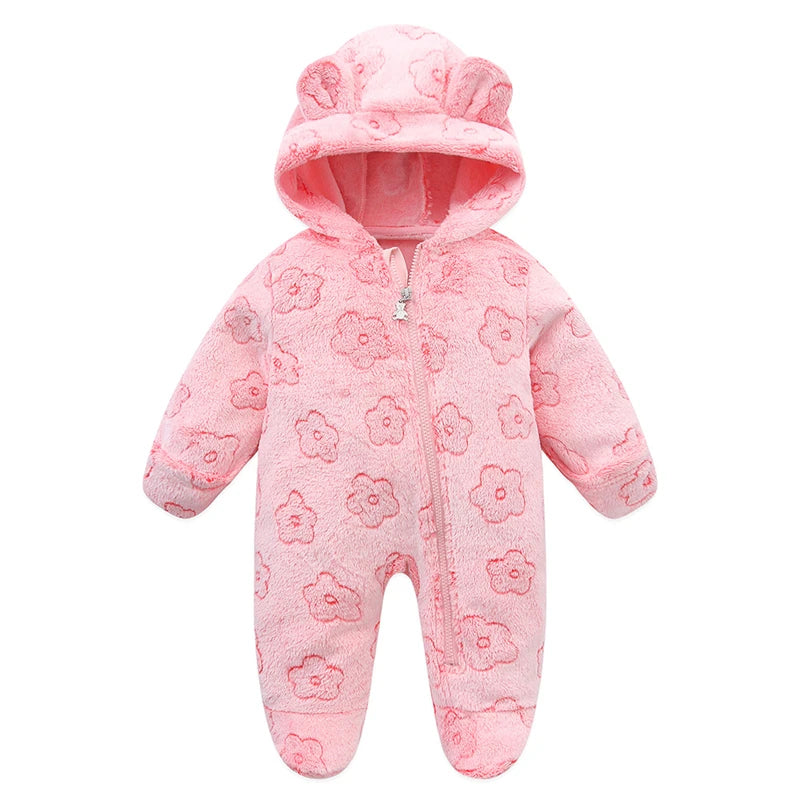 Combinaison Hiver Bébé – Pilote Chaud en Flanelle pour Garçon & Fille (0–12 Mois)