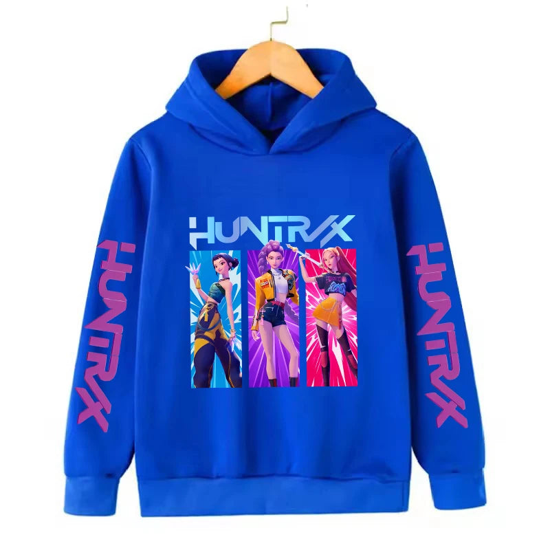 Hoodie Enfant Kawaii K-Pop Demon Hunters – Sweat Harajuku Unisexe | Tigre Cartoon 2026