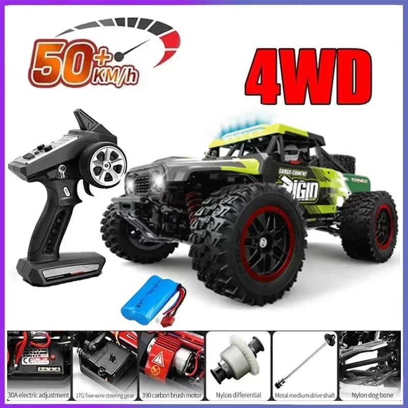 Voiture RC Brushless 4WD 1:16 – Haute Vitesse 70 km/h, Télécommande Longue Portée, Modèle Racing Tout-Terrain | SCY 16101/16102/16103 PRO