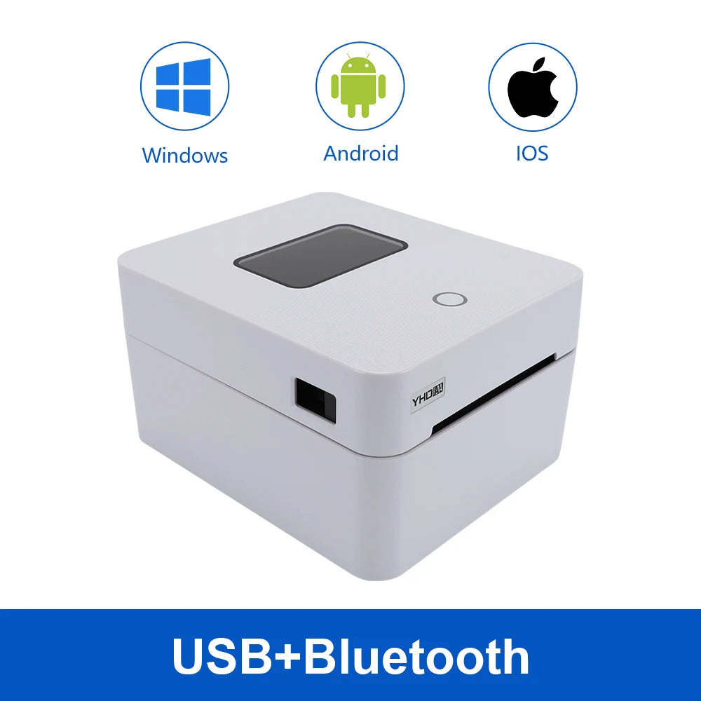 Imprimante Thermique 4x6 – Imprimante d’Étiquettes d’Expédition USB/WiFi/BT | Impression Rapide pour Colis & Codes-Barres