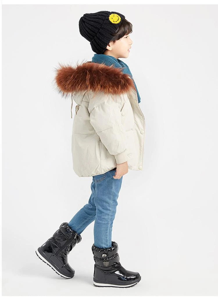 Bottes d’Hiver Chaudes pour Enfants – Imperméables, Antidérapantes, Intérieur Laine – Garçons & Filles