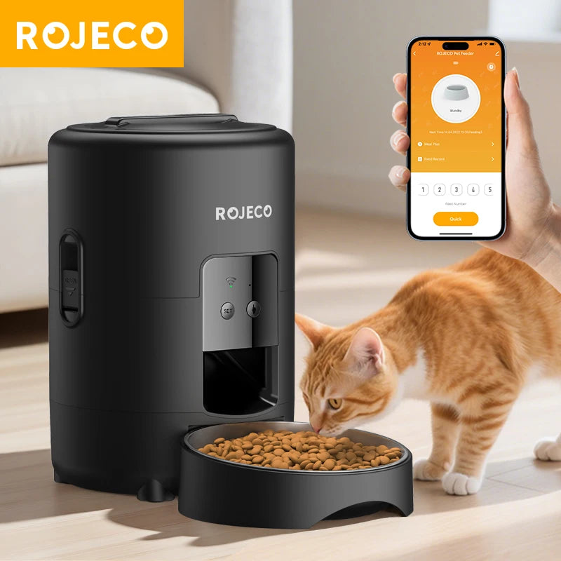 Distributeur Automatique Intelligent pour Animaux 2L – WiFi App Control | Gamelle Connectée pour Chats & Chiens, Programmable & Anti-Bourrage