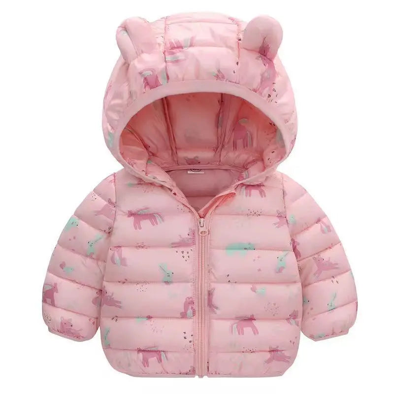 Manteau Hiver Enfant à Capuche – Doudoune Coton Chaude Motifs Cartoon | Bébé & Tout-Petits 0-5 Ans