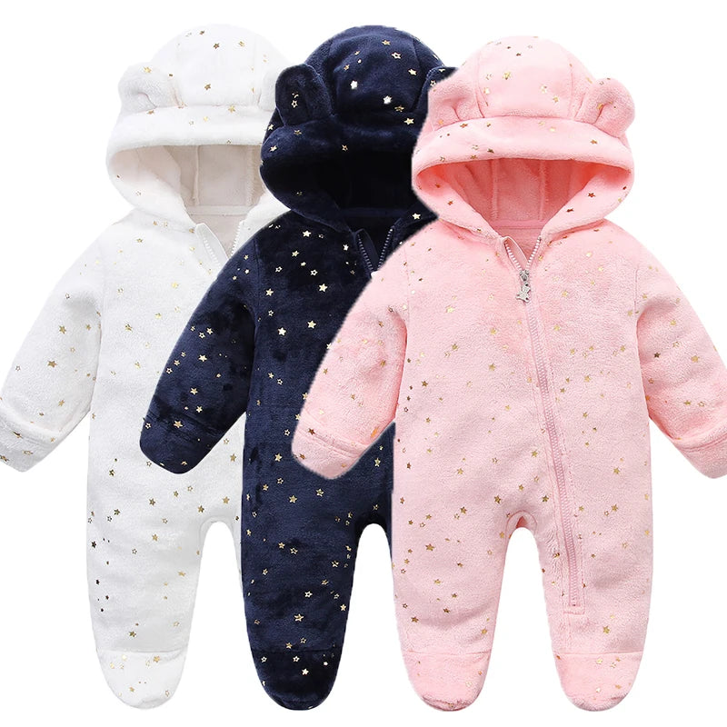 Combinaison Hiver Bébé – Pilote Chaud en Flanelle pour Garçon & Fille (0–12 Mois)