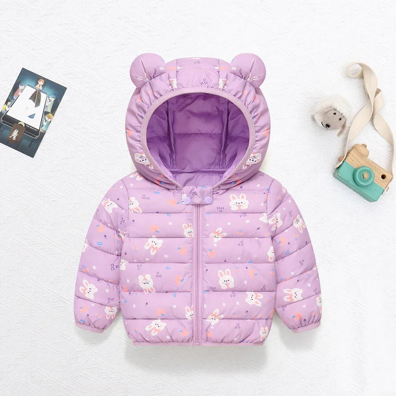 Manteau Hiver Enfant à Capuche – Doudoune Coton Chaude Motifs Cartoon | Bébé & Tout-Petits 0-5 Ans
