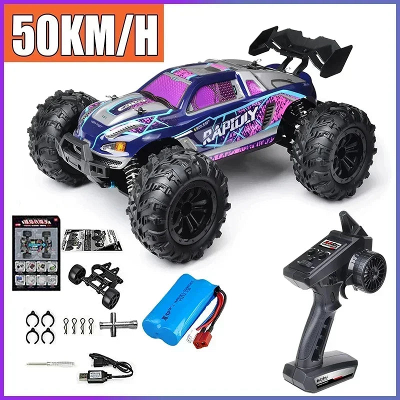 Voiture RC Brushless 4WD 1:16 – Haute Vitesse 70 km/h, Télécommande Longue Portée, Modèle Racing Tout-Terrain | SCY 16101/16102/16103 PRO