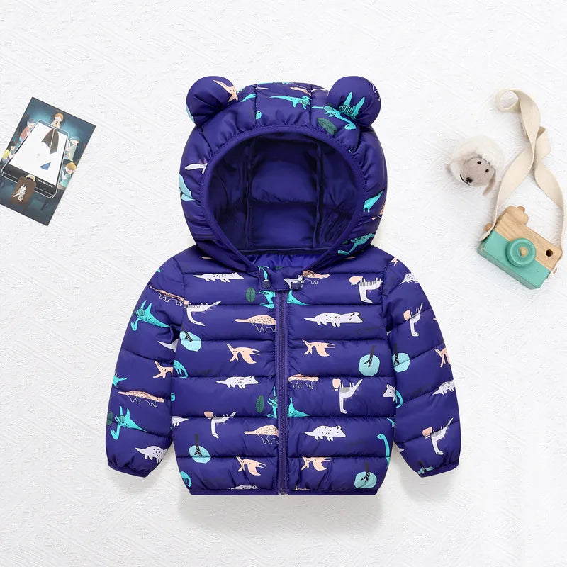 Manteau Hiver Enfant à Capuche – Doudoune Coton Chaude Motifs Cartoon | Bébé & Tout-Petits 0-5 Ans