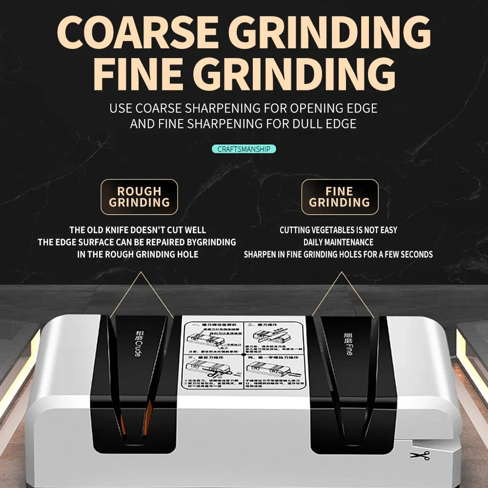 Aiguiseur de Couteaux Électrique – Affûteur Multi-Fonctions Automatique | Pour Couteaux, Ciseaux & Tournevis