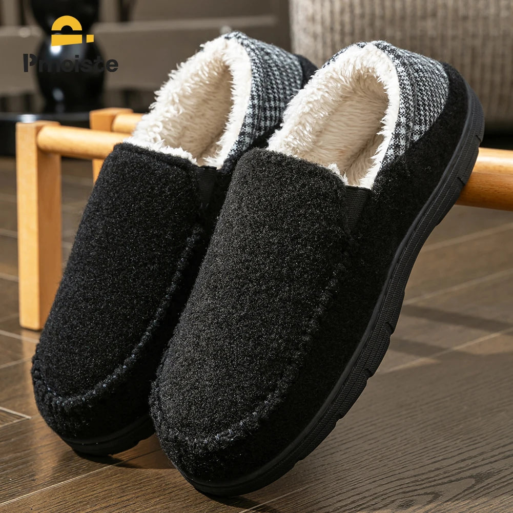 Pantoufles Hiver Homme Ultra Confort | Semelle TPR Antidérapante | Intérieur Doux & Mousse Mémoire | Chaussons Chauds Maison