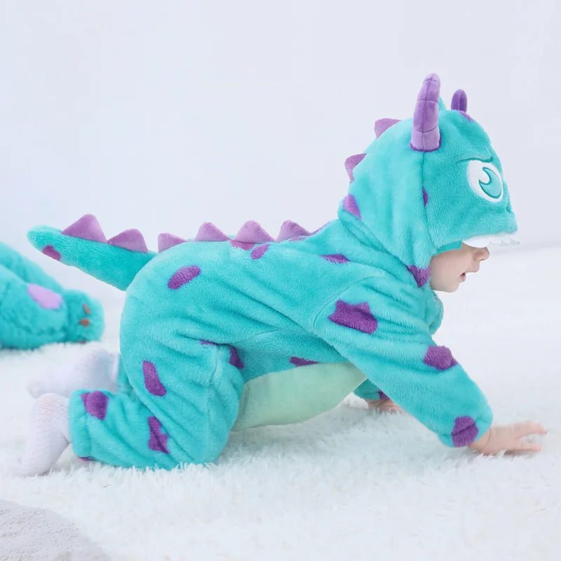 Combinaison Bébé Sully – Grenouillère Chaude Hiver | Onesie mignon 0–3 ans, Costume Cartoon Doux & Confort