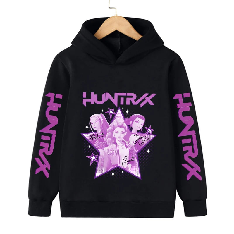 Hoodie Enfant Kawaii K-Pop Demon Hunters – Sweat Harajuku Unisexe | Tigre Cartoon 2026
