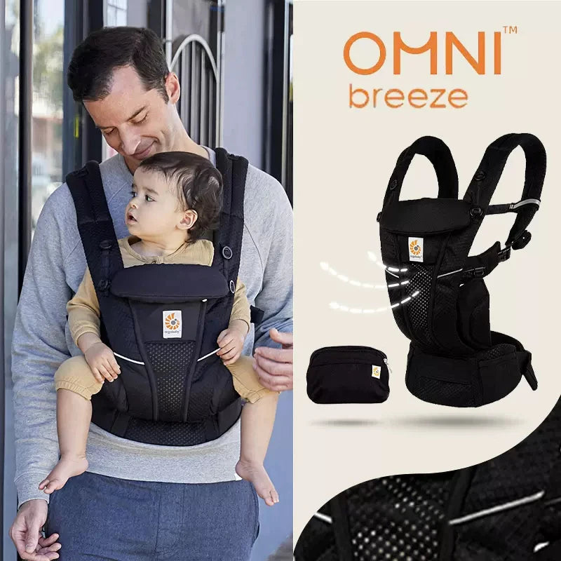 Porte-Bébé Ergonomique Respirable 4 Positions – Soutien Lombaire, Confort Bébé & Parent (3,5–20 kg)