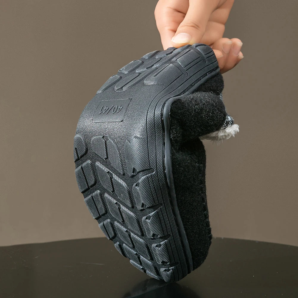 Pantoufles Hiver Homme Ultra Confort | Semelle TPR Antidérapante | Intérieur Doux & Mousse Mémoire | Chaussons Chauds Maison