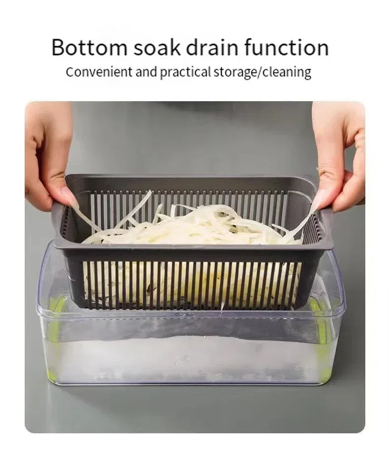 Coupe-Légumes Multifonction 5-en-1 – Mandoline, Râpe & Éminceur | Découpe Tomates, Carottes, Fromage & Oignons