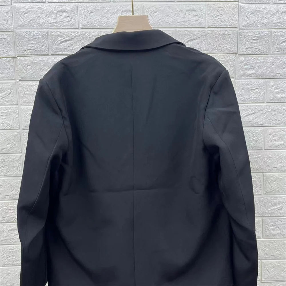 Veste Blazer Femme Automne-Hiver – Coupe Ample, Double Boutonnage, Style Chic & Décontracté