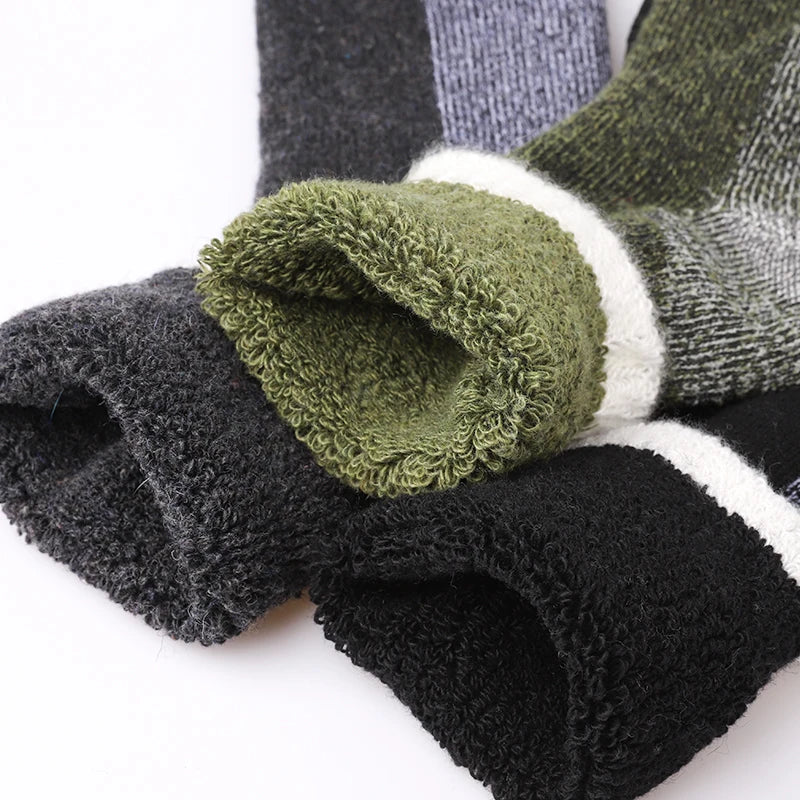 3 Paires Chaussettes Thermiques Merino Ultra Épaisses | Hiver Antifroid | Doublure Polaire & Bouclette | Confort Extrême
