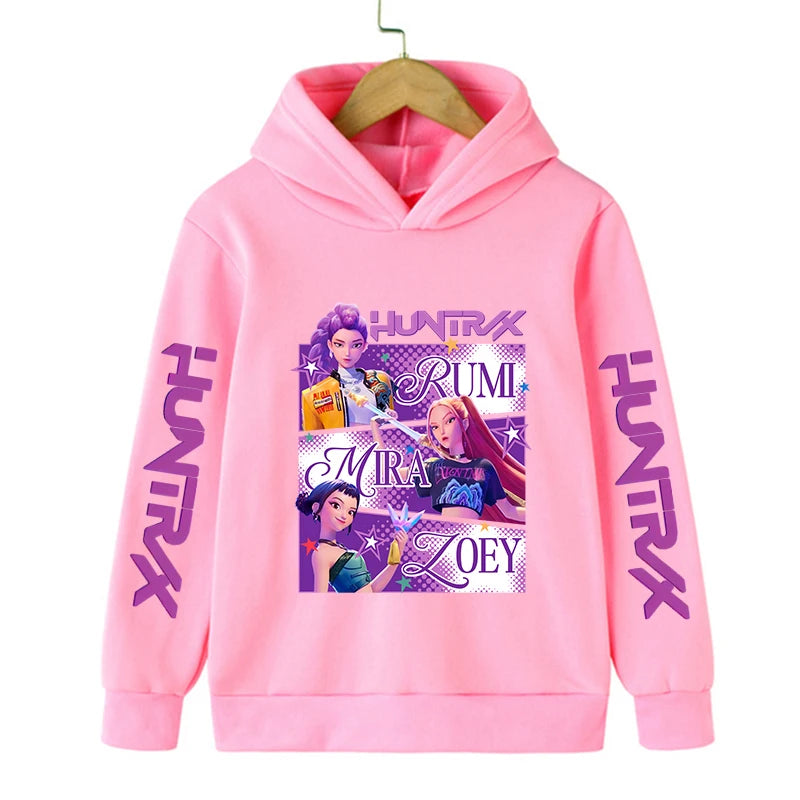 Hoodie Enfant Kawaii K-Pop Demon Hunters – Sweat Harajuku Unisexe | Tigre Cartoon 2026