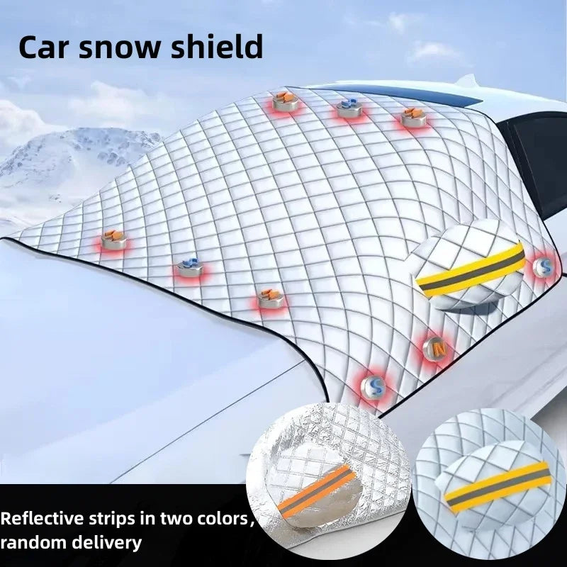 Pare-neige d'hiver pour pare-brise de voiture, protection solaire, antigel, anti-givre, housse de pare-brise avant