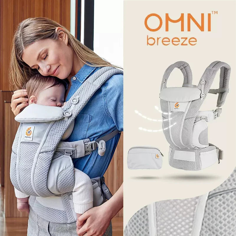 Porte-Bébé Ergonomique Respirable 4 Positions – Soutien Lombaire, Confort Bébé & Parent (3,5–20 kg)