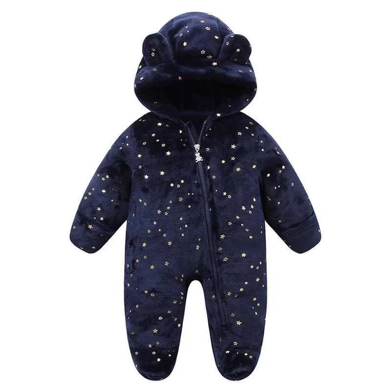 Combinaison Hiver Bébé – Pilote Chaud en Flanelle pour Garçon & Fille (0–12 Mois)