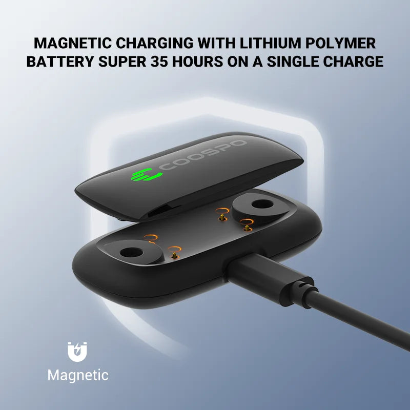 Ceinture Cardio Rechargeable COOSPO H9Z – Capteur de Fréquence Cardiaque Bluetooth 5.0 ANT+ Étanche IP67 pour Entraînement Sportif