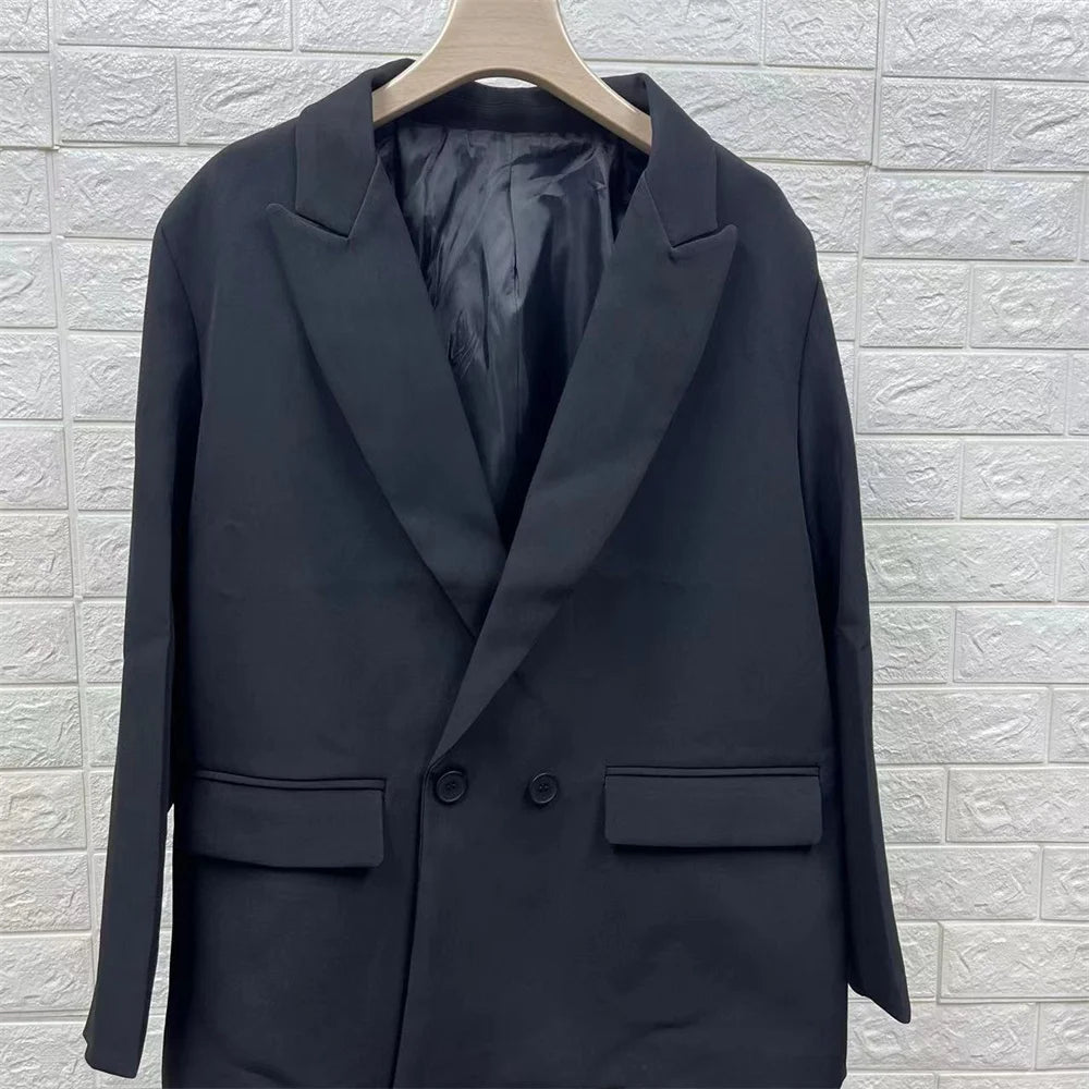 Veste Blazer Femme Automne-Hiver – Coupe Ample, Double Boutonnage, Style Chic & Décontracté
